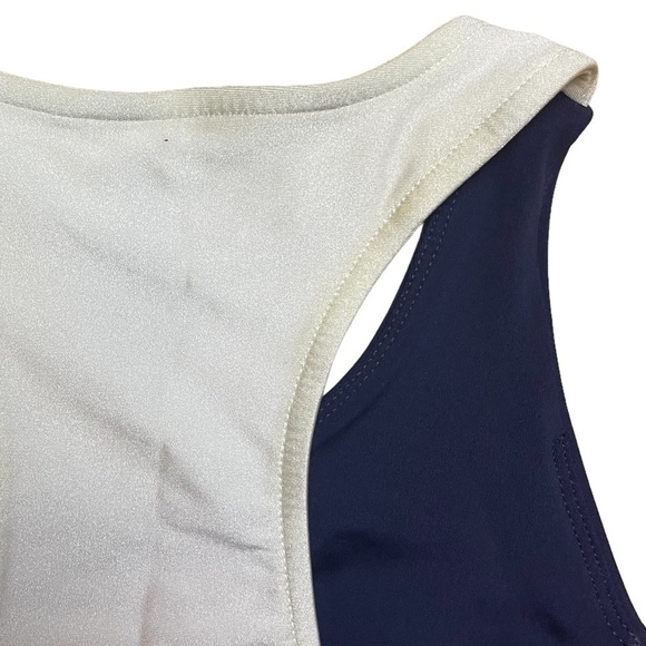 NWT GOOD AMERICAN Navy and White Core Power Sports Bra - Size 0 - Picture 9 of 9